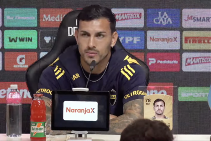 Leandro Paredes en la conferencia de prensa previa al superclásico