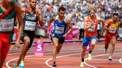 Leandro Paris en el Mundial de Atletismo
