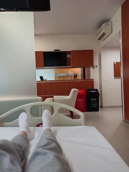 Leandro Rud internado con sonda en medio de su tratamiento (Foto: Instagram/@leandromrud)