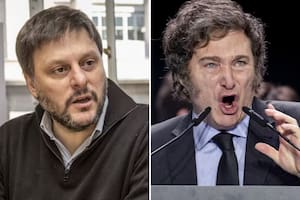 Leandro Santoro y Javier Milei.