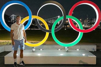 Leandro Tolini en Tokio, cumpliendo su sueño olímpico.