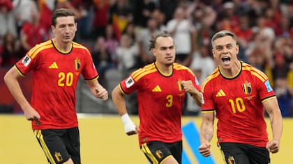Leandro Trossard metió los dos primeros goles de la selección de Bélgica, que terminó goleando 5-1 a Nueva Zelanda (AP Foto/Abbie Parr)