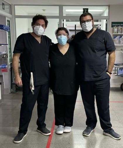 Leandro Tumino, Carina Balasini y Pablo Canavessi, los autores del trabajo