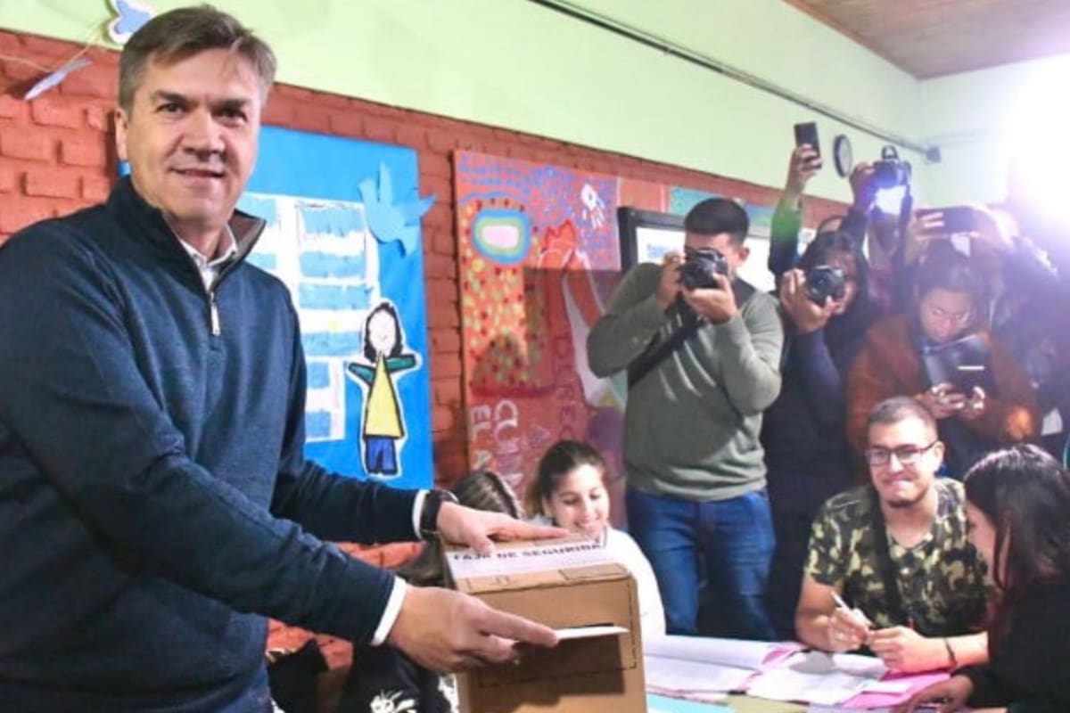 Leandro Zdero al votar ayer