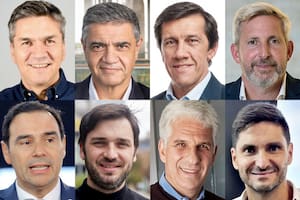 Leandro Zdero, Jorge Macri, Carlos Sadir, Rogelio Frigerio, Gustavo Valdés, Ignacio Torres, Claudio Poggi y Maximiliano Pullaro