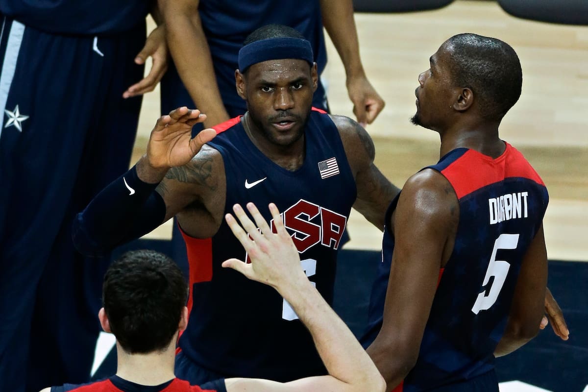 LeBron James y Kevin Durant en Londres 2012