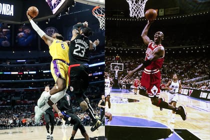 LeBron James y Michael Jordan son los dos más votados en el rubro del mejor jugador de la historia por 133 basquetbolistas actuales de NBA en un sondeo del medio The Athletic.