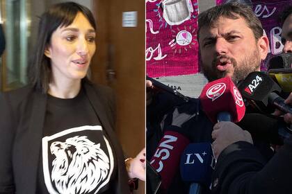 Leila Gianni y Juan Grabois, ambos estuvieron hoy en los tribunaes de Comodoro Py