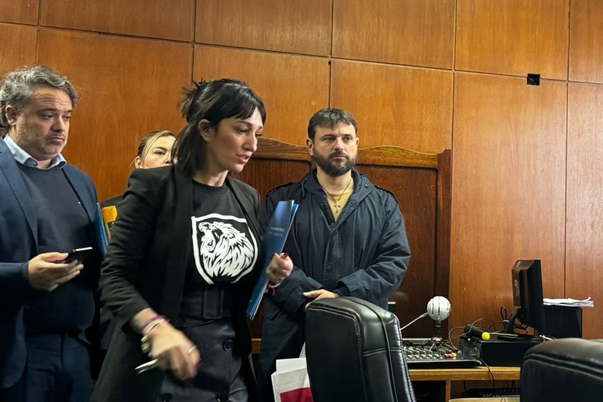 Leila Gianni y Juan Grabois, en la audiencia en la Cámara Federal