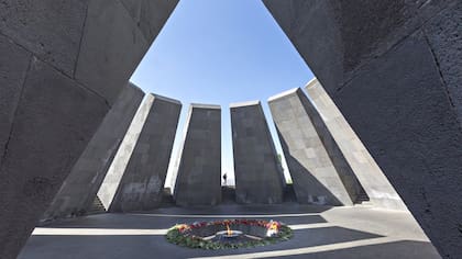 El monumento conmemorativo al genocidio armenio en la capital armenia, Ereván