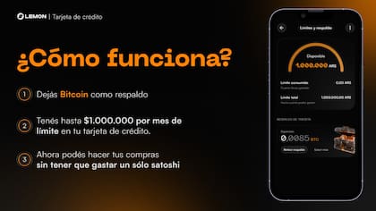 Lemon lanzó una tarjeta respaldada en bitcoin