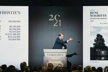 "L'empire des lumieres", de Rene Magritte, rompió récords en la subasta de Christie´s