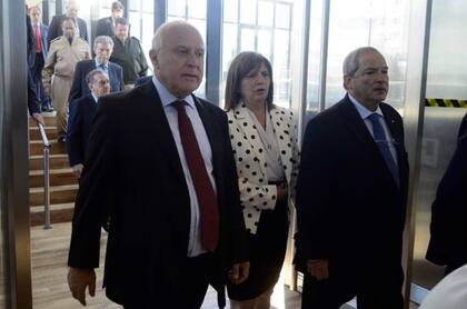 Lemus, ayer, con Lifschitz y Bullrich en el CCK