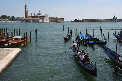 La pandemia mostró una Venecia sin turismo y sin góndolas en sus canales