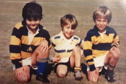 Leo de chico, ya con la pasión por el rugby en las venas