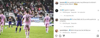 Leo Messi jugó su tercer partido en Inter Miami