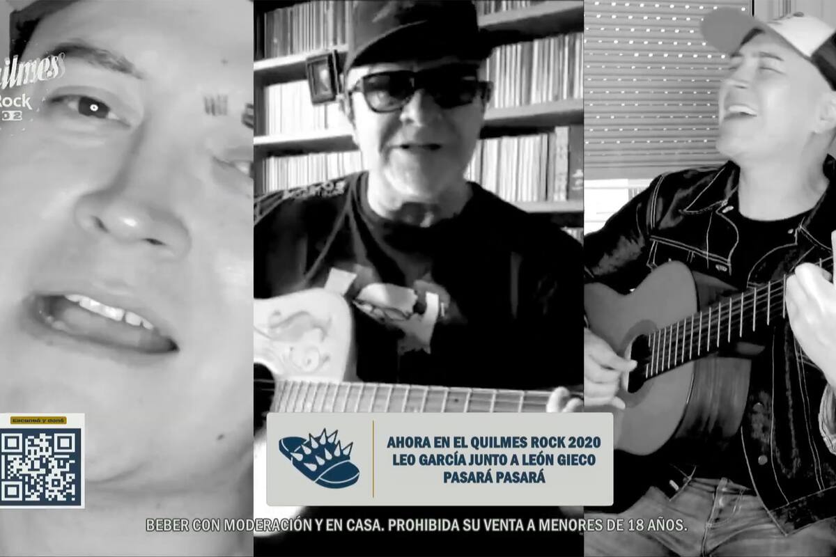 León Gieco y Leo García hicieron uno de los duetos estelares de la primera noche de festival