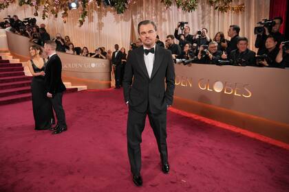 Leonardo DiCaprio en la red carpet de los Globo de Oro