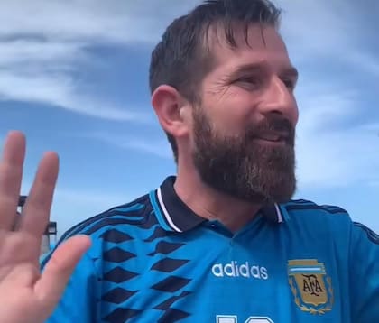 Leonardo Gorri con la camiseta de la selección argentina