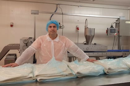 Leonardo Grimberg en su fábrica en Bruselas