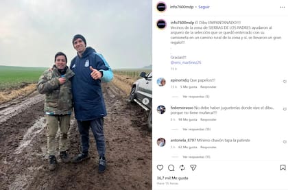 Leonardo junto al Dibu tras el rescate