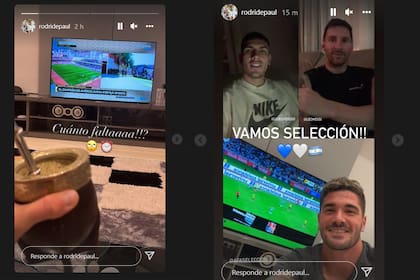 Leonardo Paredes, Lionel Messi, Rodrigo De Paul y el aliento a la selección desde sus casas