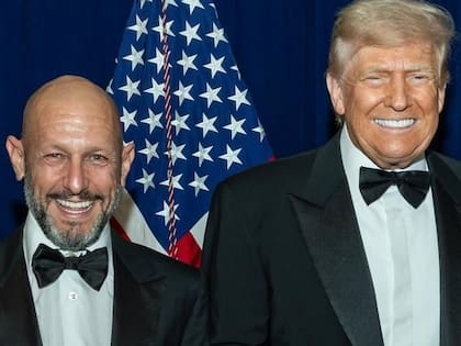 Leonardo Scatturice, con Donald Trump