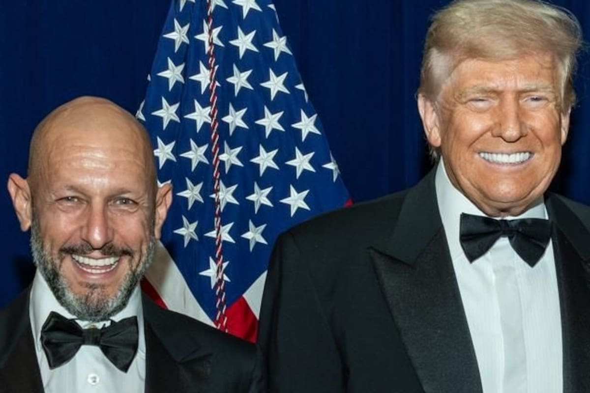 Leonardo Scatturice, con Donald Trump, en el estreno de "Les Miserables" en Washington DC, el 15 de junio de 2025