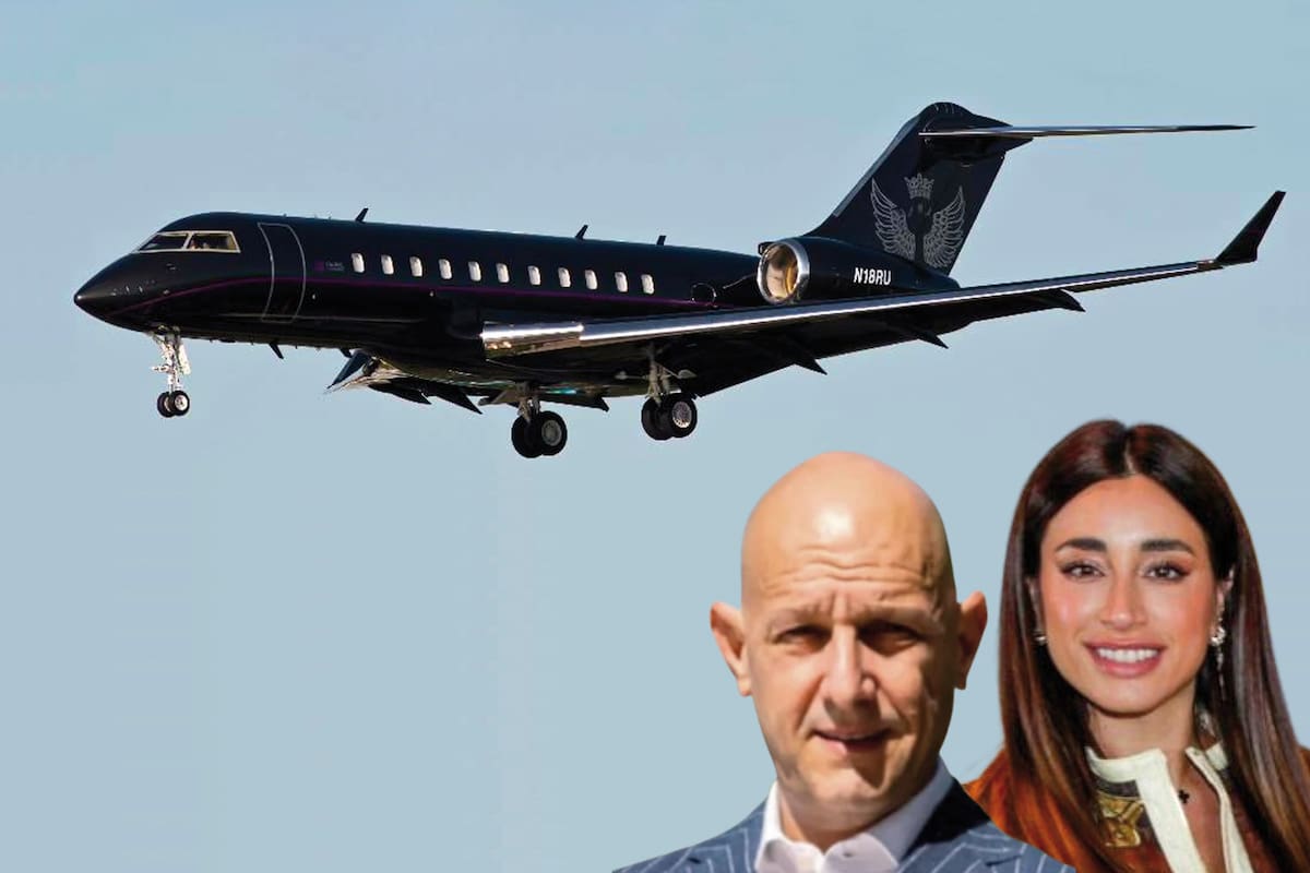 Leonardo Scatturice, Laura Belén Arrieta y el avión Bombardier Global 5000