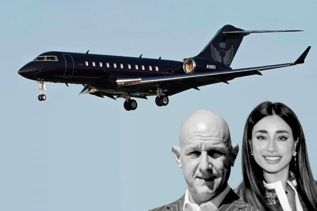 Leonardo Scatturice, Laura Belén Arrieta y el avión Bombardier Global 5000