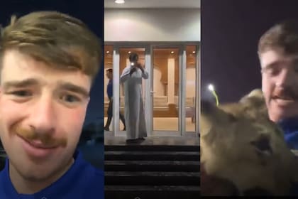 Leones y lujos, un joven relató su inesperada noche en Qatar (Captura video)