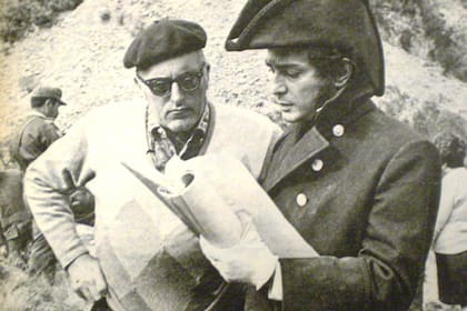 Leopoldo Torre Nilsson y Alfredo Alcón en El santo de la espada (1970)