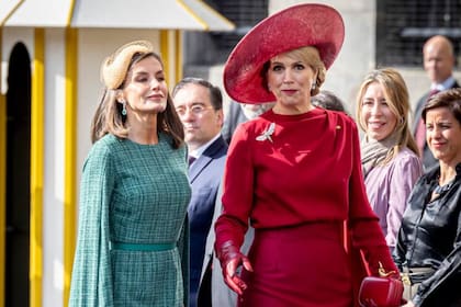 Las reinas Letizia y Máxima, este miércoles en Ámsterdam