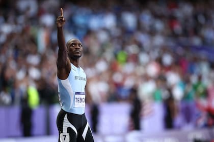 Letsile Tebogo, el ganador en la final de los 200m de los Juegos Olímpicos París 2024.