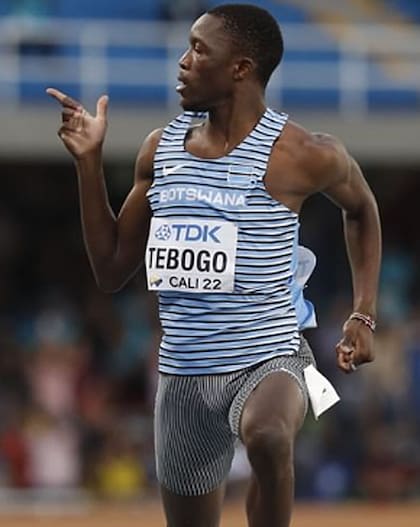 Letsile Tegobo tiene como ídolo al legendario Usain Bolt, por quien celebró de esa manera