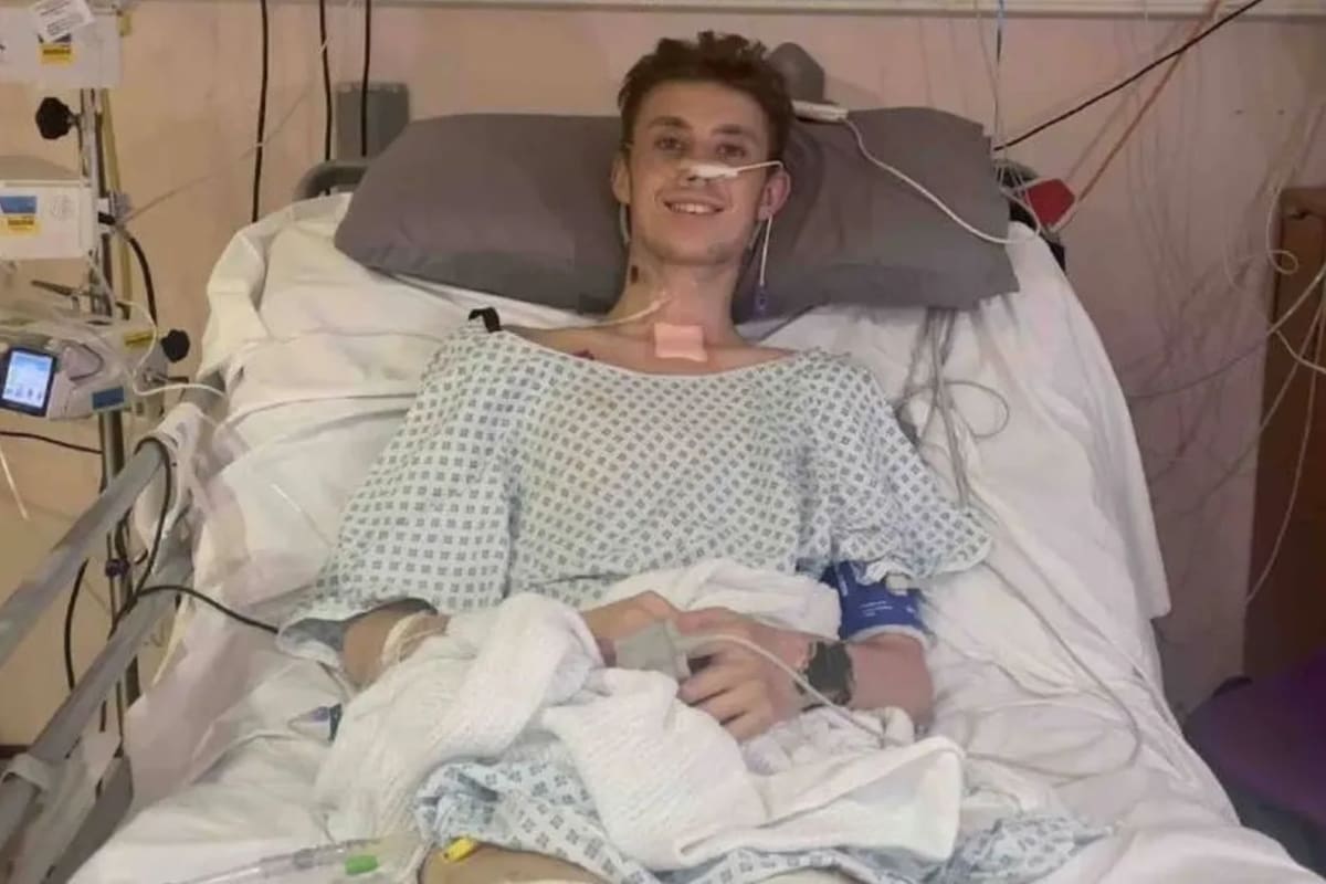 Levi Dewey, un joven futbolista amateur, pensó que tenía una gripe y le amputaron las piernas