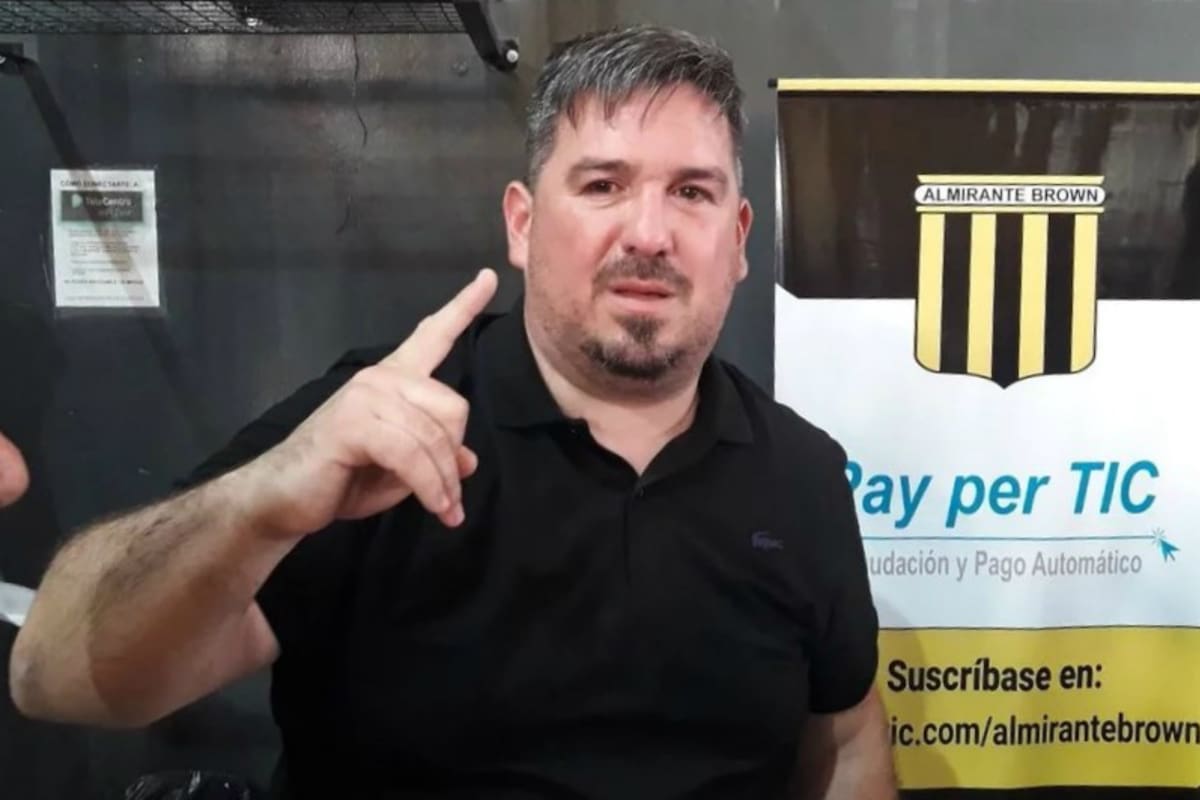 Levy, presidente del club Almirante Brown