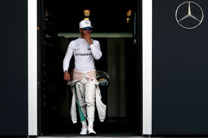 Lewis Hamilton en Abu Dhabi, Emiratos Árabes. El británico renovó su contrato con Mercedes hasta 2020