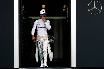 Lewis Hamilton en Abu Dhabi, Emiratos Árabes. El británico renovó su contrato con Mercedes hasta 2020