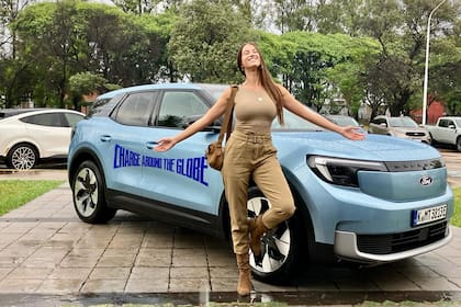 Lexie Alford, durante su paso por la Argentina, en la planta de Ford en Pacheco