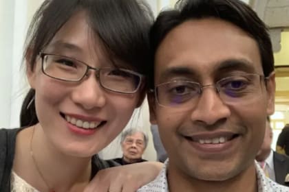 Li-Meng Yan y su esposo, Ranawaka Perera
