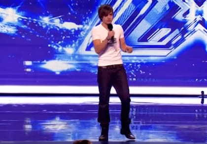 Liam Payne durante su participación en The X Factor, cuando conoció a Robbie Williams
