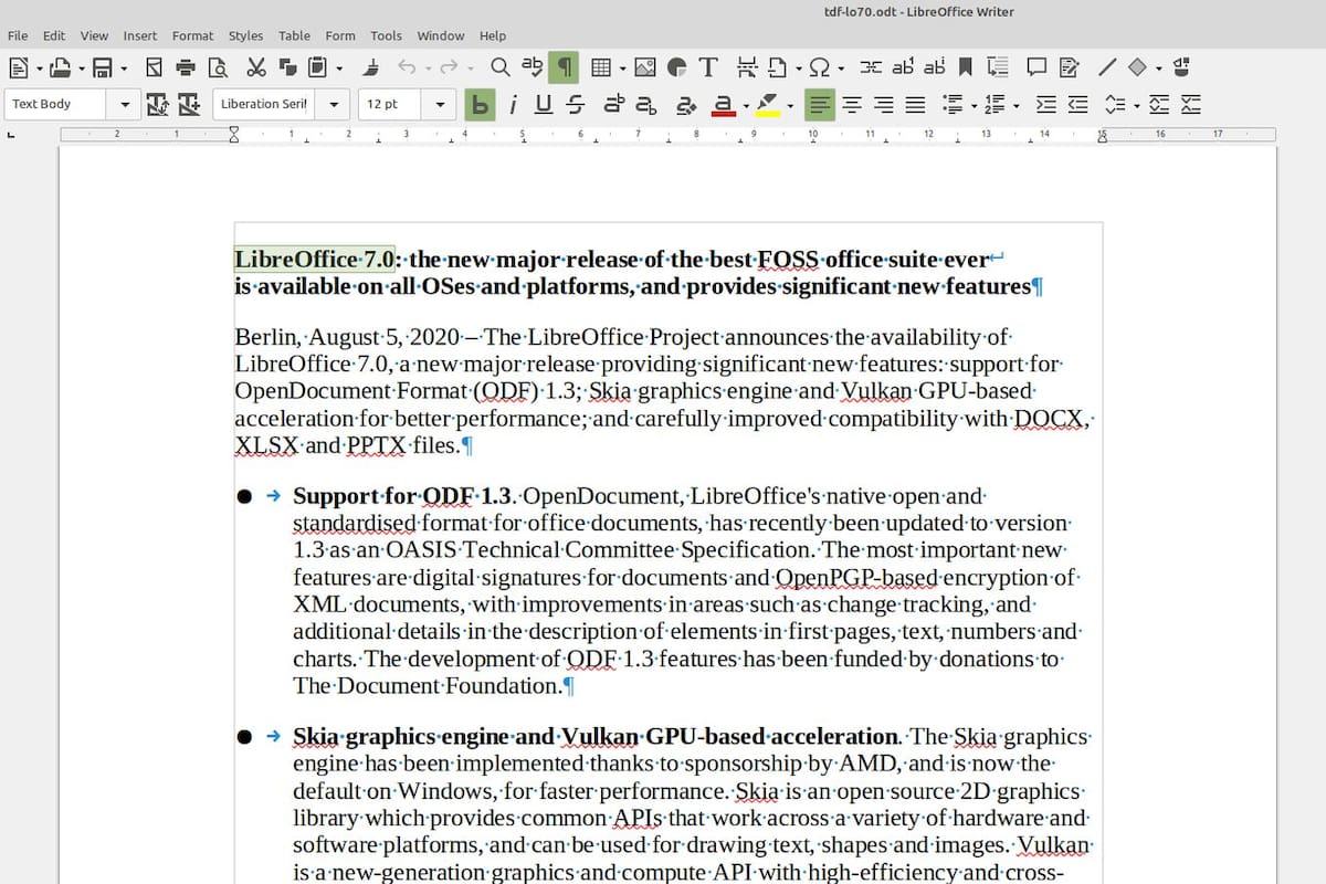 LibreOffice 7 es la suite de oficina gratis alternativa al Office de Microsoft