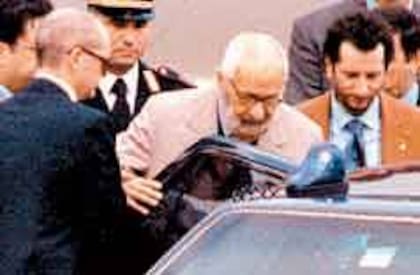 Licio Gelli, en el momento de su detención, en 1998