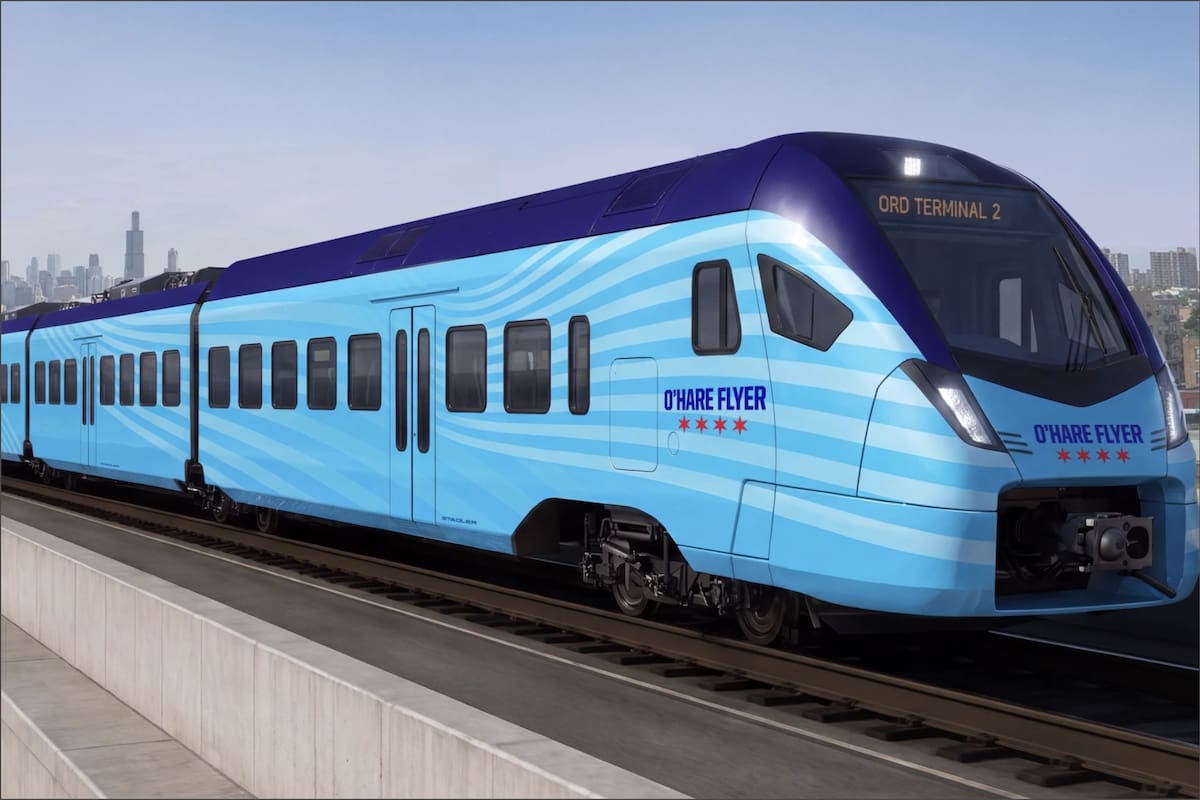 Líderes cívicos y empresariales de Chicago presentaron O'Hare Flyer, una propuesta de transporte que busca establecer una conexión ferroviaria rápida entre el centro de Chicago y el aeropuerto