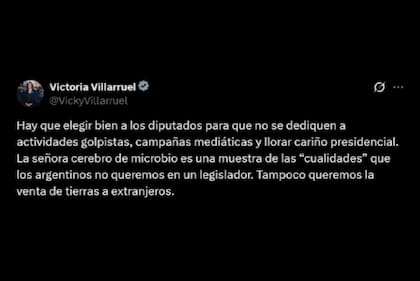 Villarruel le contestó a Lemoine, redobló la apuesta y pidió "elegir bien a los diputados para que no se dediquen a actividades golpistas"