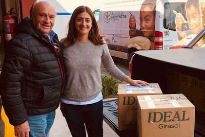 Liliana Cagnoli con su padre, Hugo