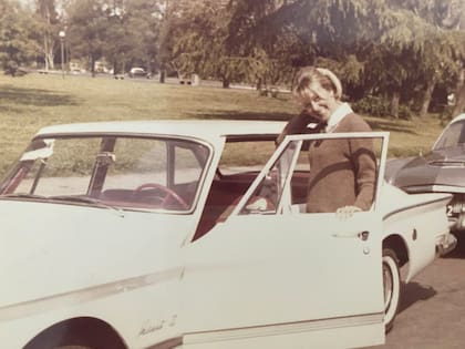 Liliana Crociati en el barrio de Palermo en los años 60