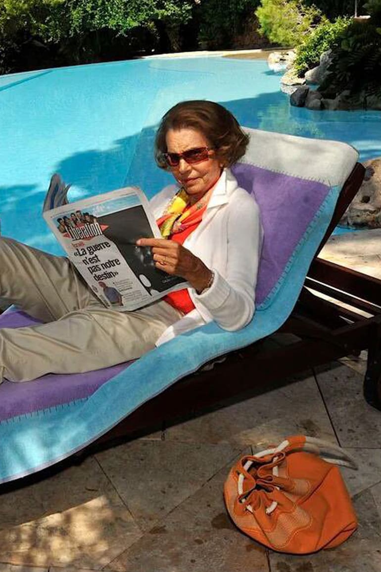 Liliane Henriette Charlotte Schueller Bettencourt en su mansión