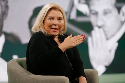 Lilita Carrió en el programa Mesa Chica